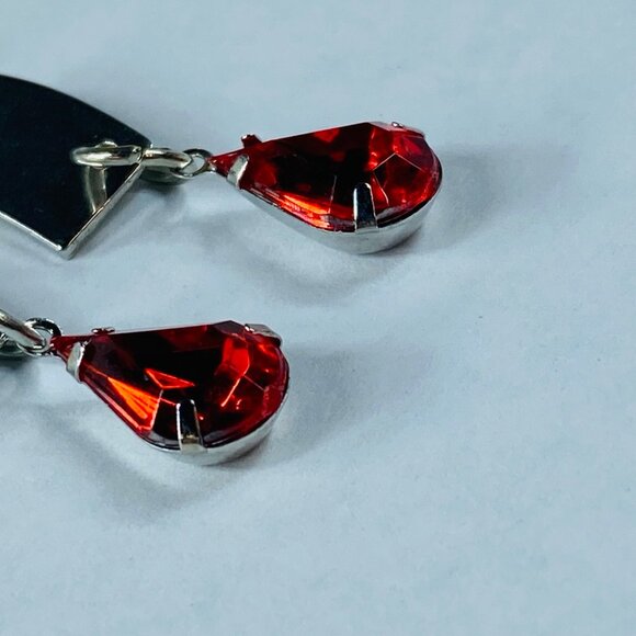 Meat Cleaver Earrings Pierced Hooks Dangle Drop Bead Halloween Whimsical Party - Picture 5 of 13